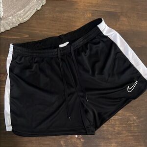 Nike Women's Black and White Shorts
